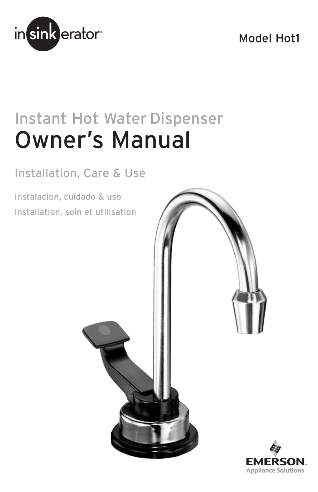 Emerson Hot1 manual Instant Hot Water Dispenser 