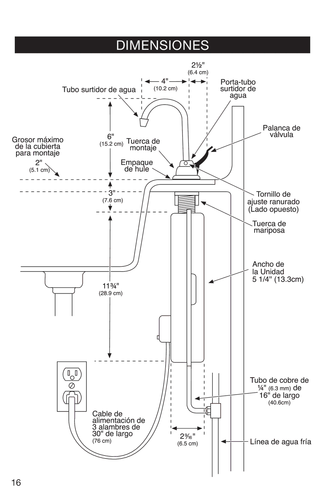 Emerson Hot1 manual Dimensiones 