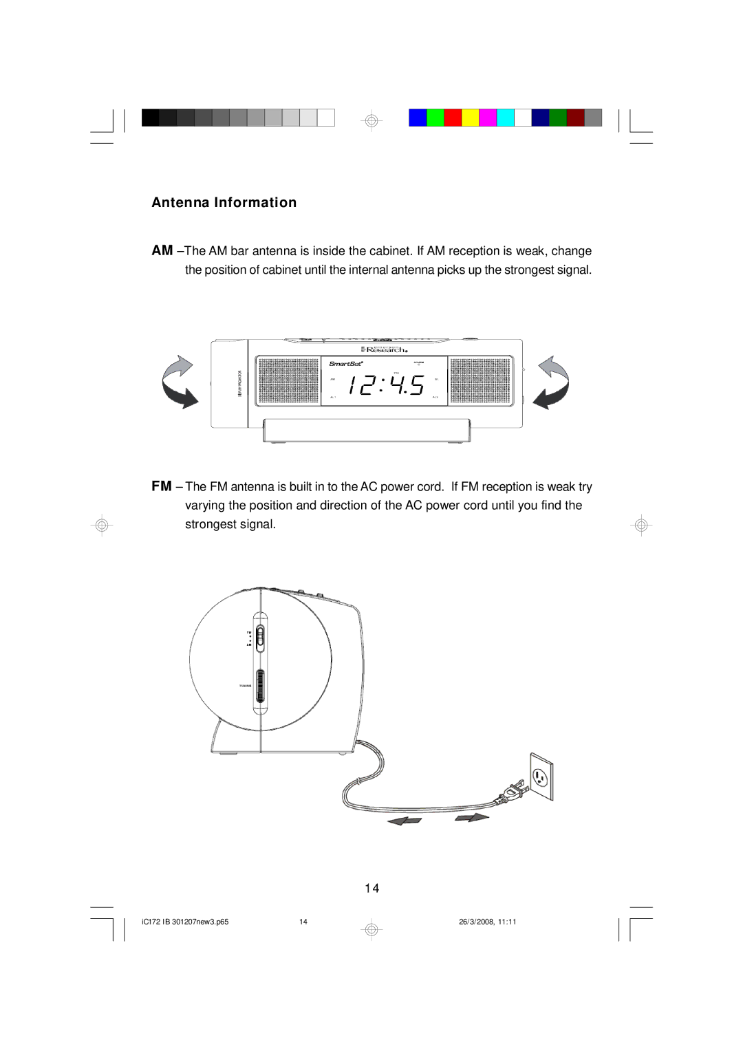 Emerson IC172 important safety instructions Antenna Information 