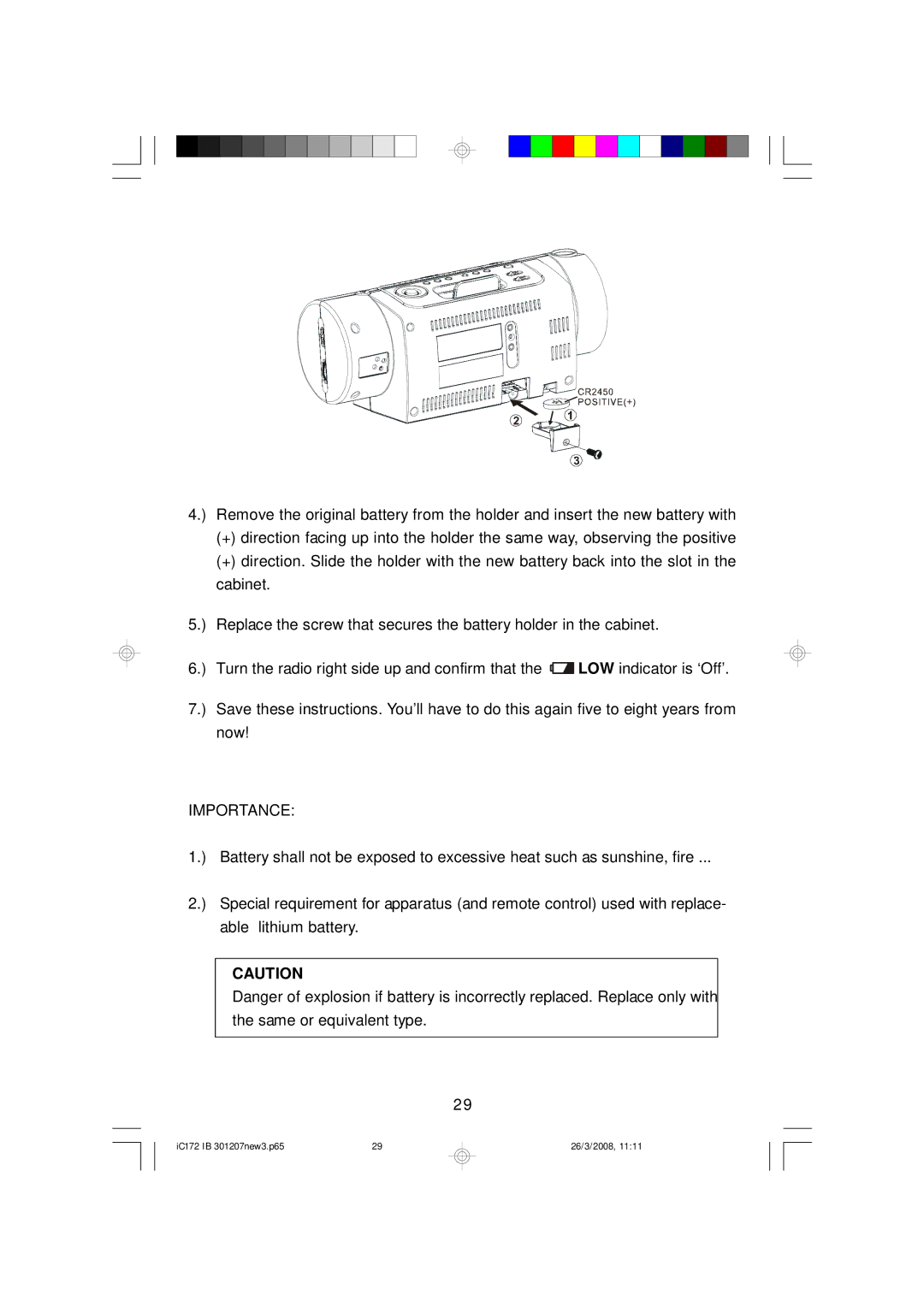 Emerson IC172 important safety instructions Importance 