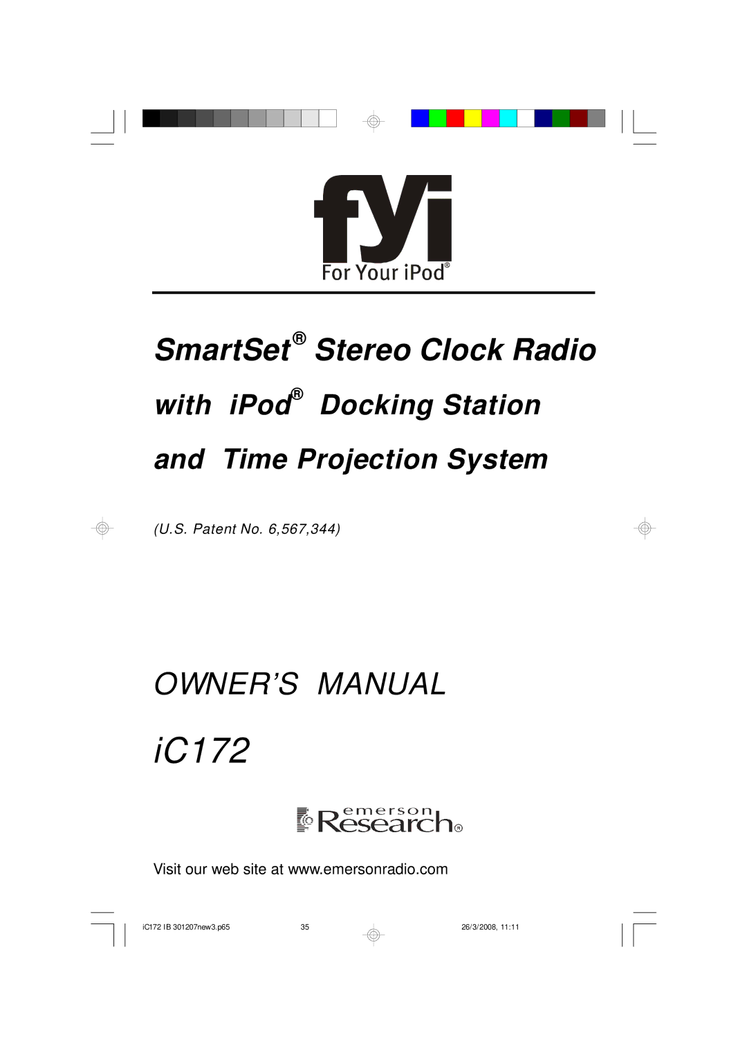 Emerson IC172 important safety instructions 