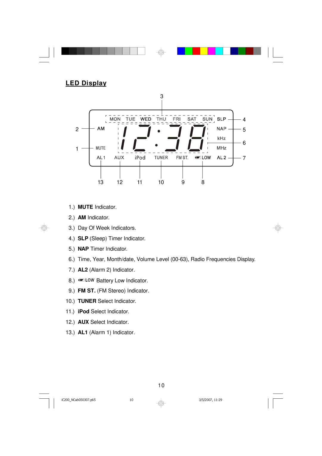 Emerson iC200 owner manual LED Display 