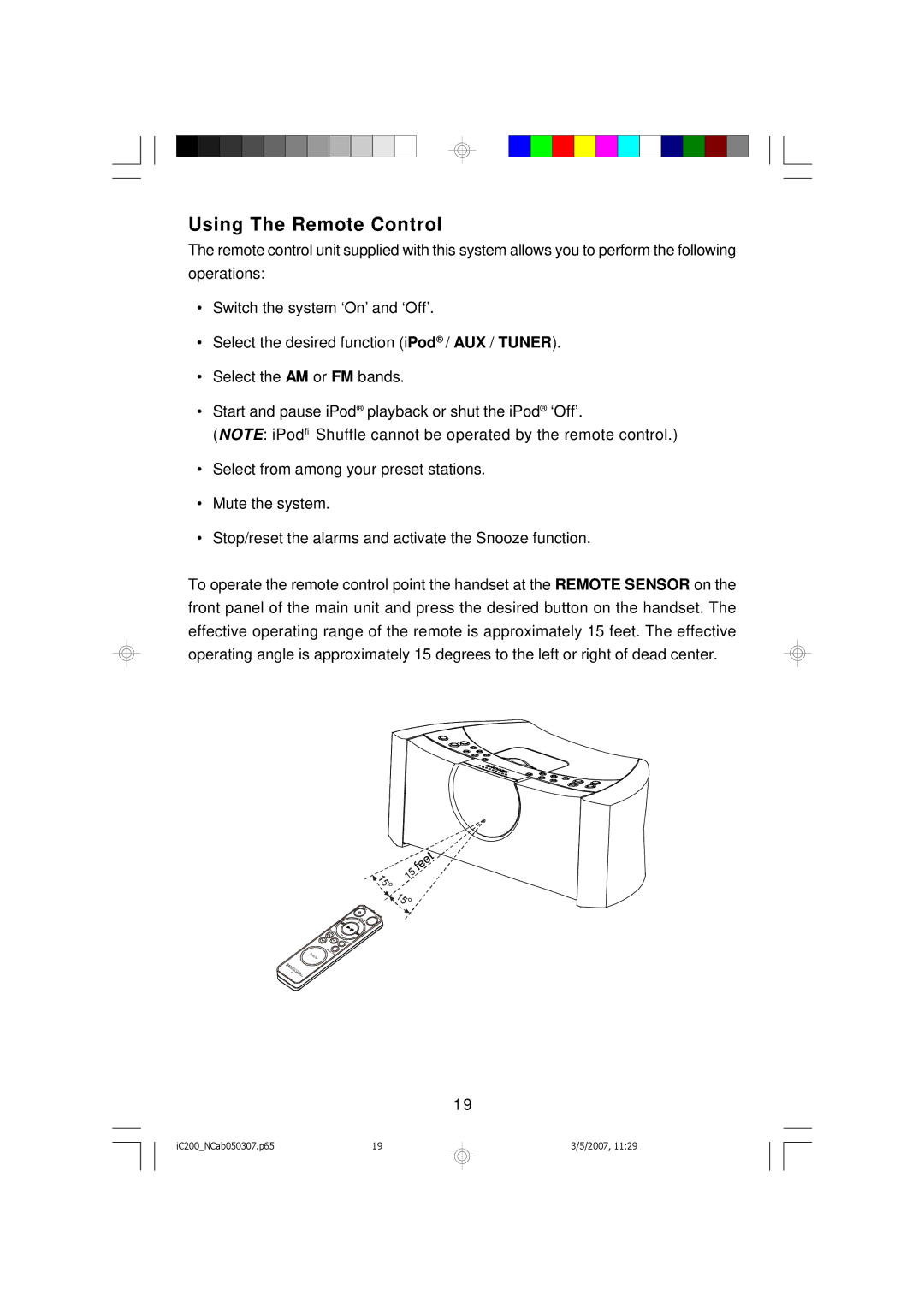 Emerson iC200 owner manual Using The Remote Control 