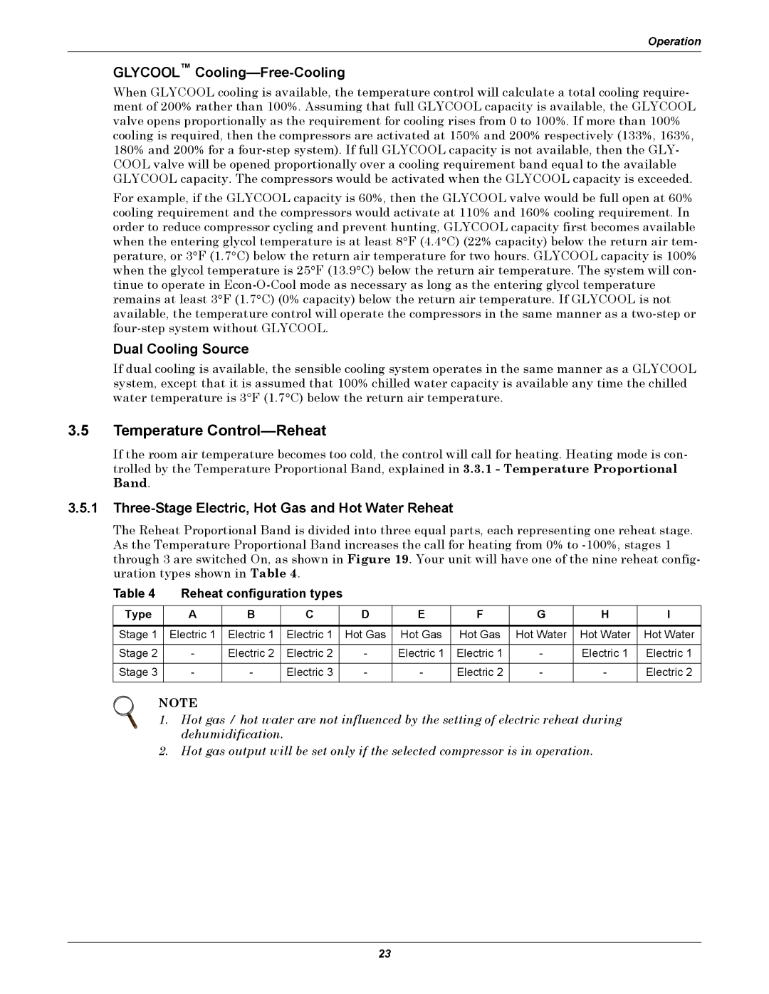 Emerson iCOM Temperature Control-Reheat, Glycool Cooling-Free-Cooling, Dual Cooling Source, Reheat configuration types 