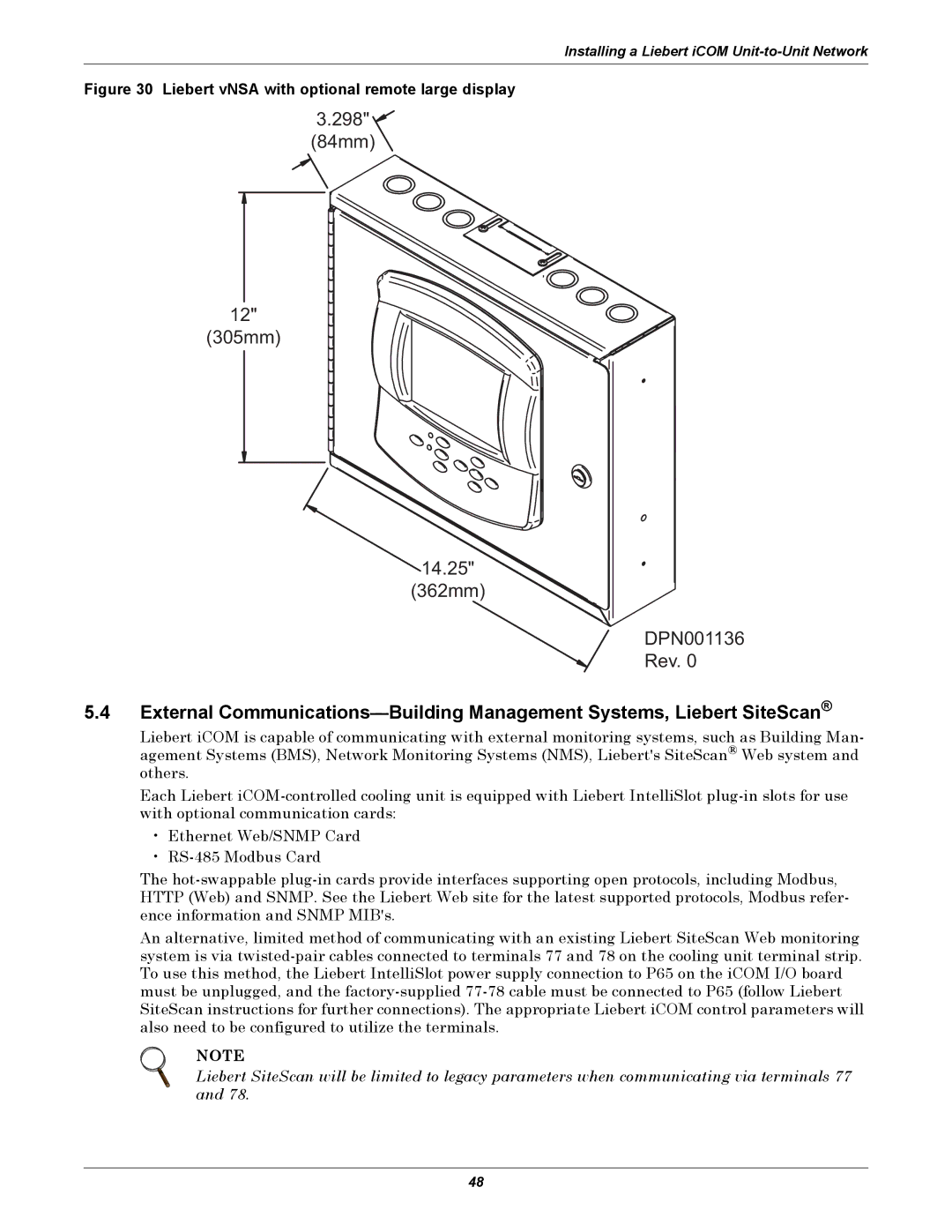 Emerson iCOM user manual 298 84mm 305mm 14.25 362mm DPN001136 Rev 