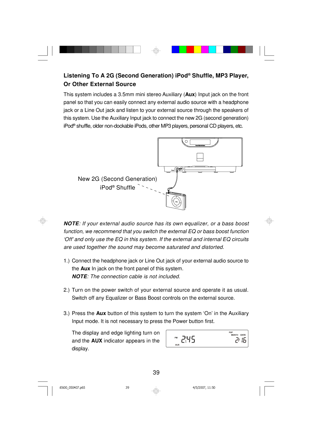 Emerson iE600 owner manual New 2G Second Generation IPod Shuffle 