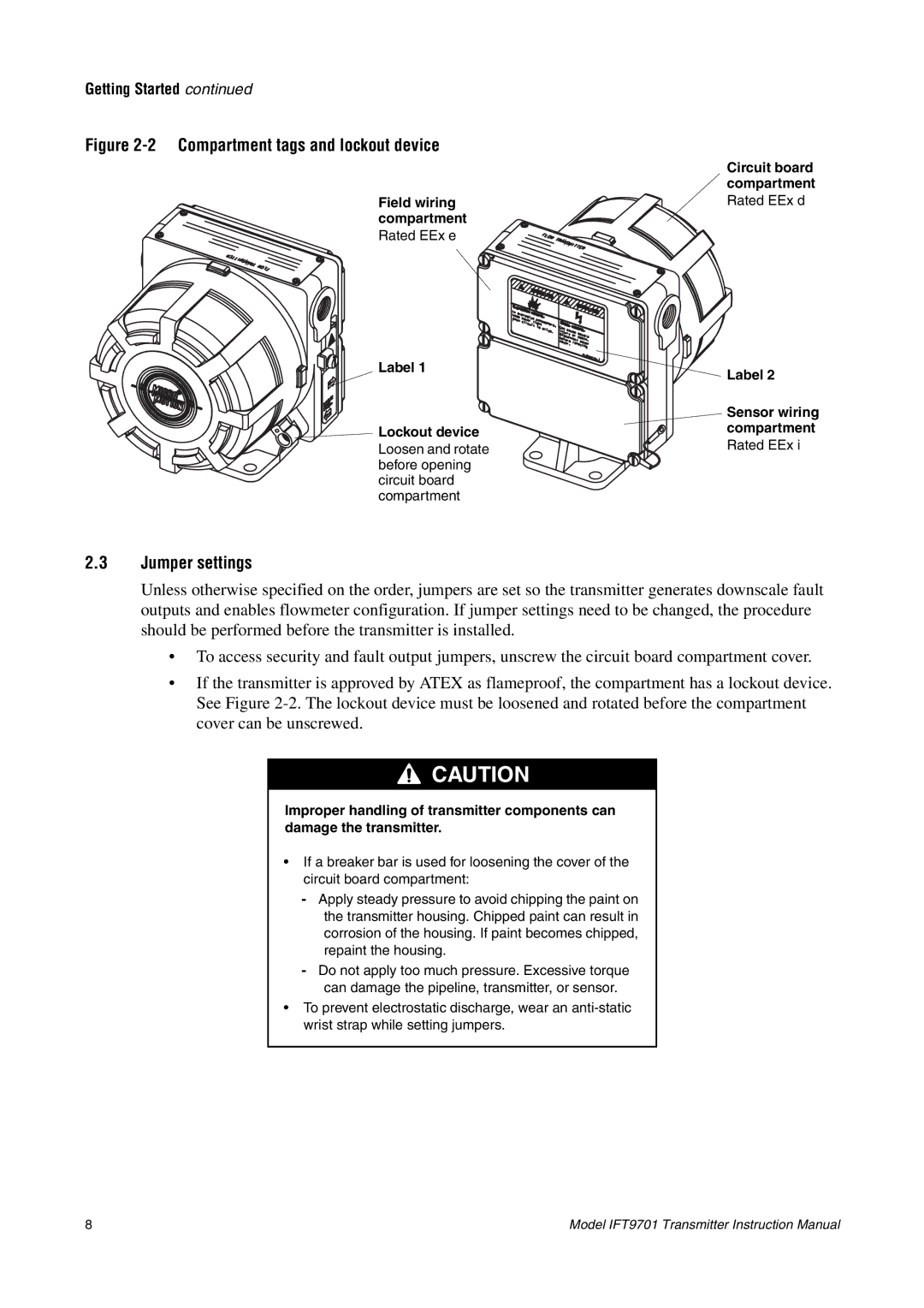 Emerson IFT9701 instruction manual Compartment tags and lockout device, Jumper settings 