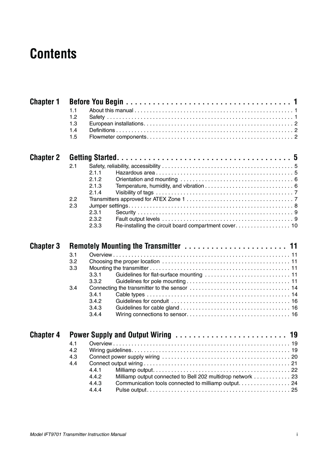 Emerson IFT9701 instruction manual Contents 