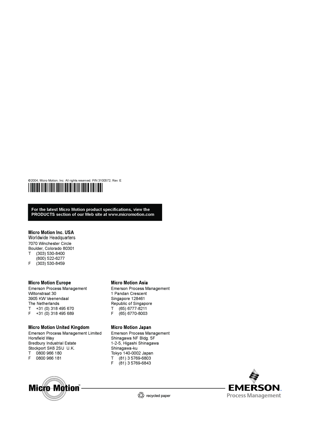 Emerson IFT9701 instruction manual 3100572 