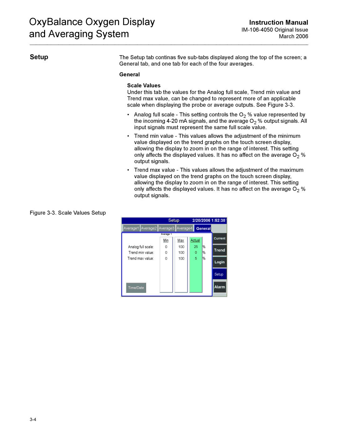 Emerson IM-106-4050 instruction manual General, Scale Values 