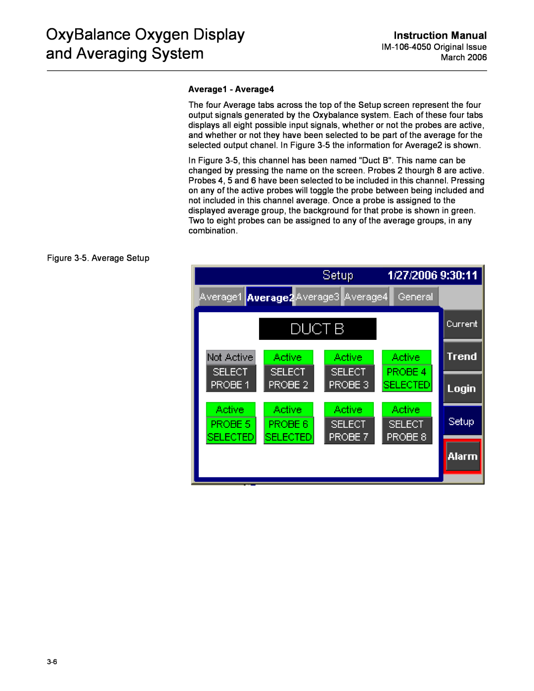 Emerson IM-106-4050 Average1 - Average4, OxyBalance Oxygen Display and Averaging System, Instruction Manual 