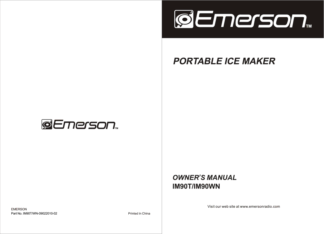 Emerson IM90T, IM90WN manual 