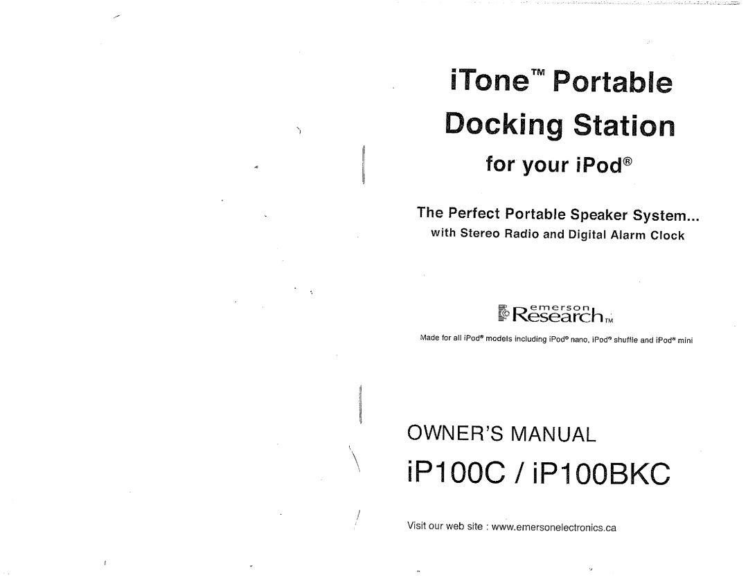 Emerson IP100BKC, IP100C manual 