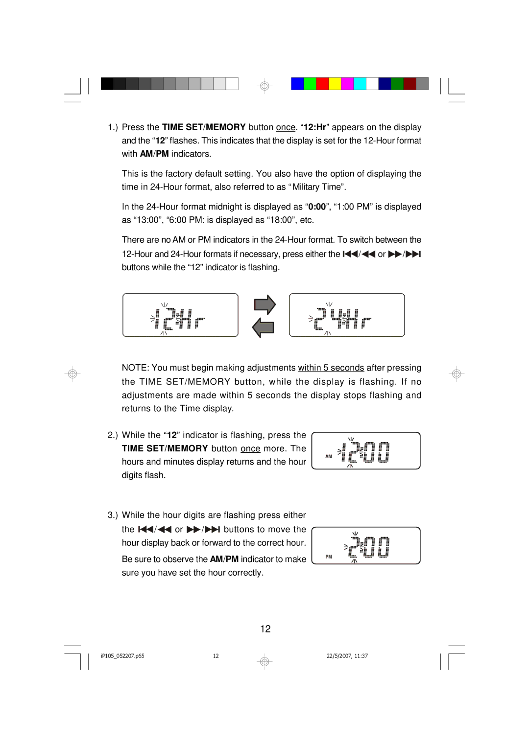 Emerson iP105BK owner manual IP105052207.p65 22/5/2007 