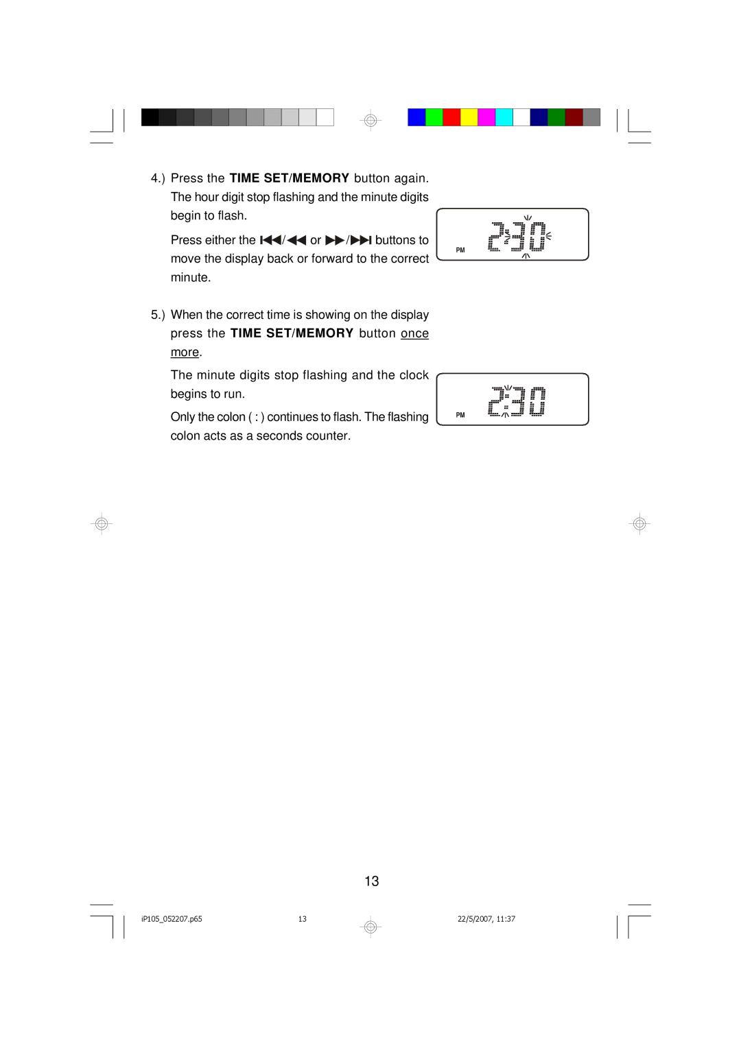 Emerson iP105BK owner manual IP105052207.p65 22/5/2007 