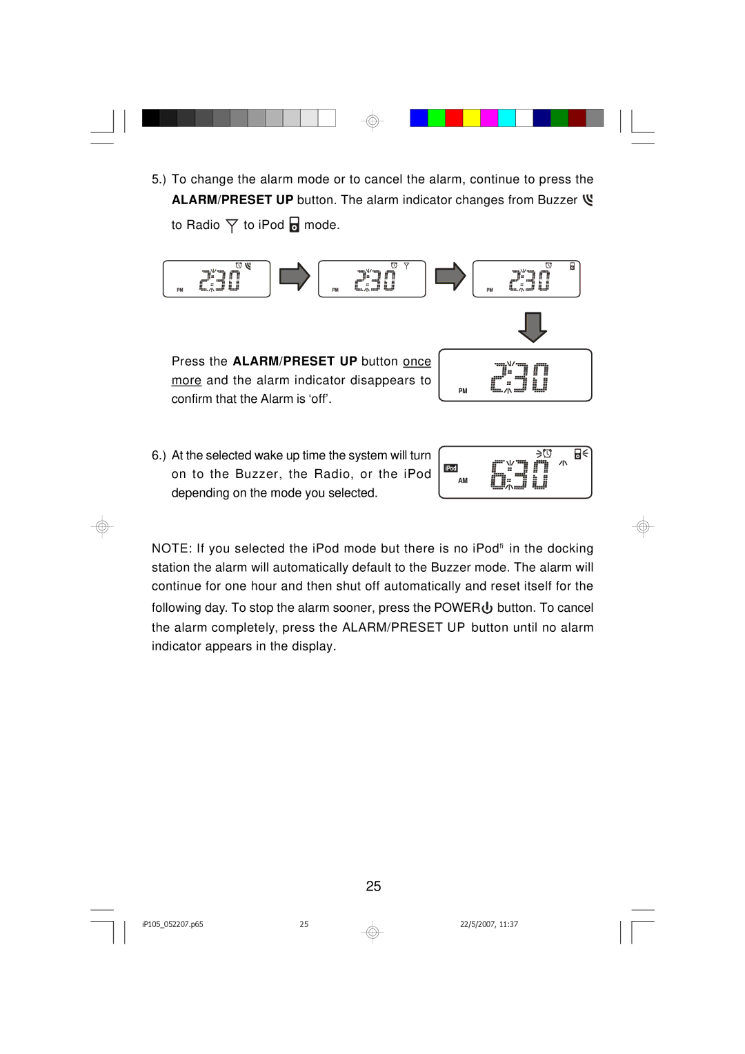 Emerson iP105BK owner manual IP105052207.p65 22/5/2007 