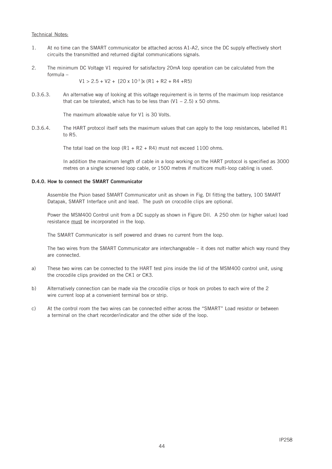 Emerson IP258 manual How to connect the Smart Communicator 