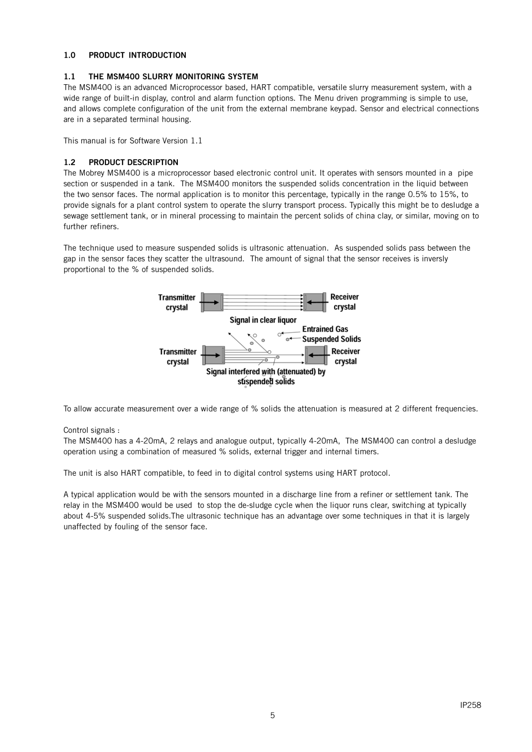 Emerson IP258 manual Product Introduction MSM400 Slurry Monitoring System, Product Description 