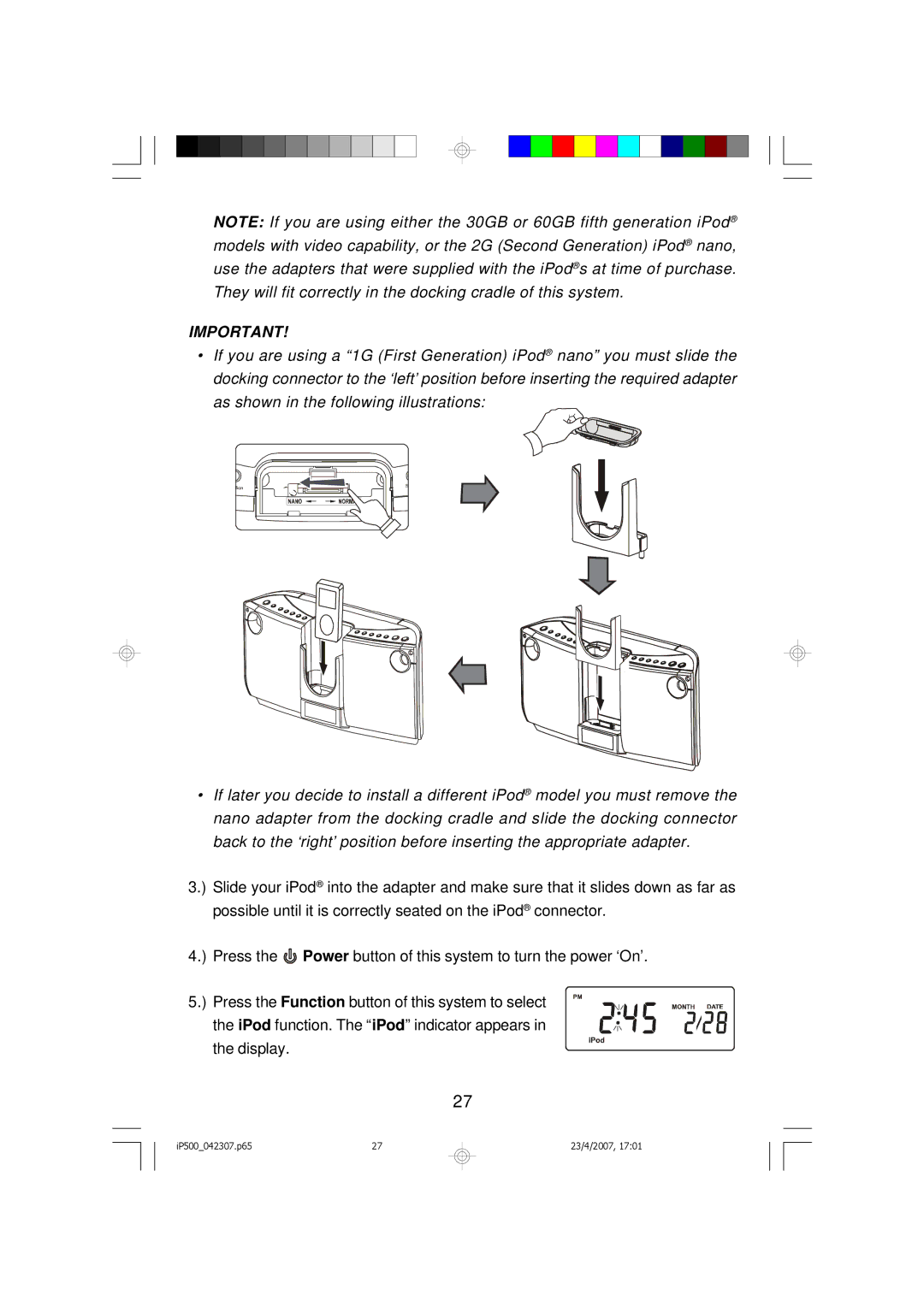 Emerson iP500 owner manual IP500042307.p65 23/4/2007 