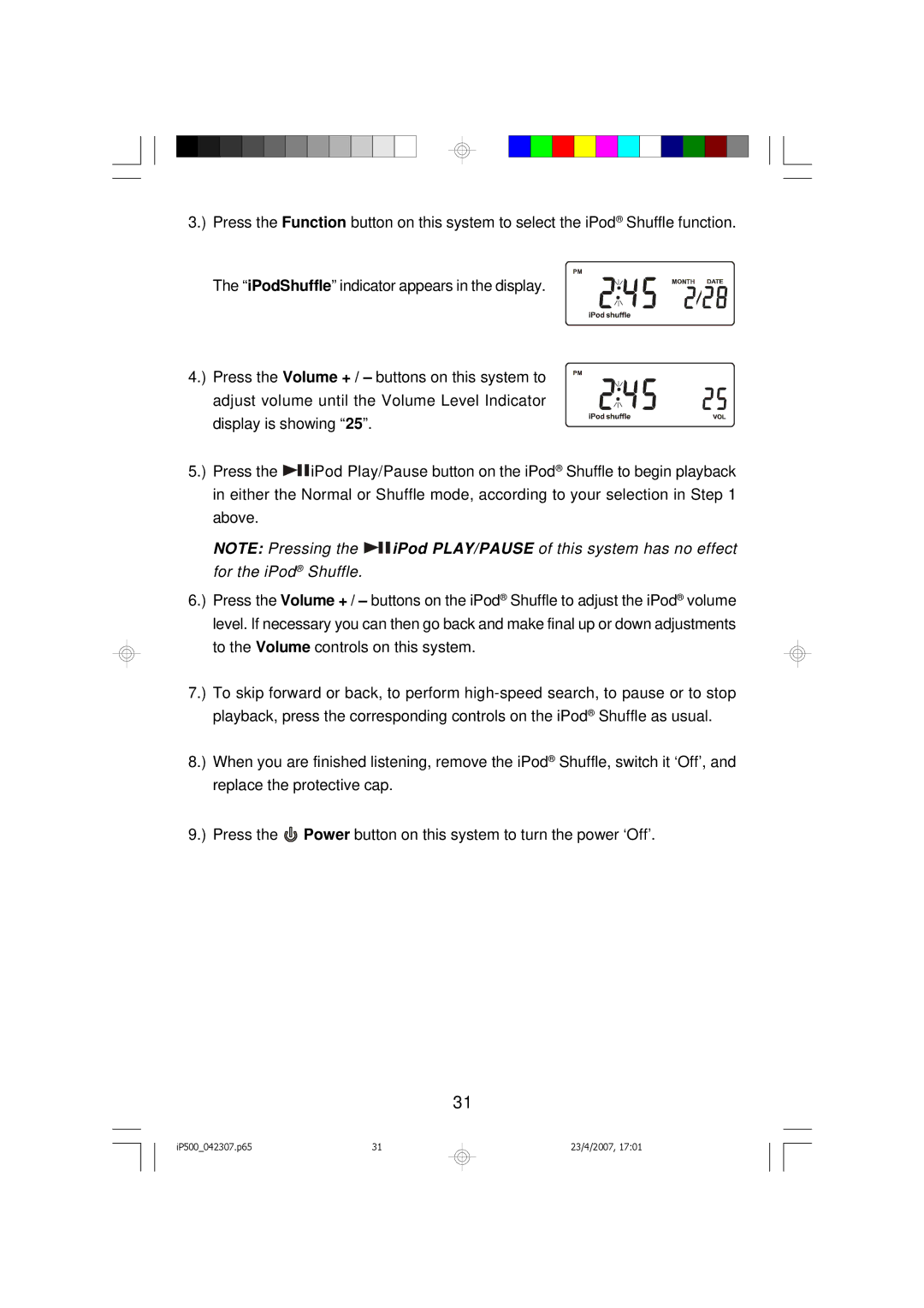 Emerson iP500 owner manual IP500042307.p65 23/4/2007 