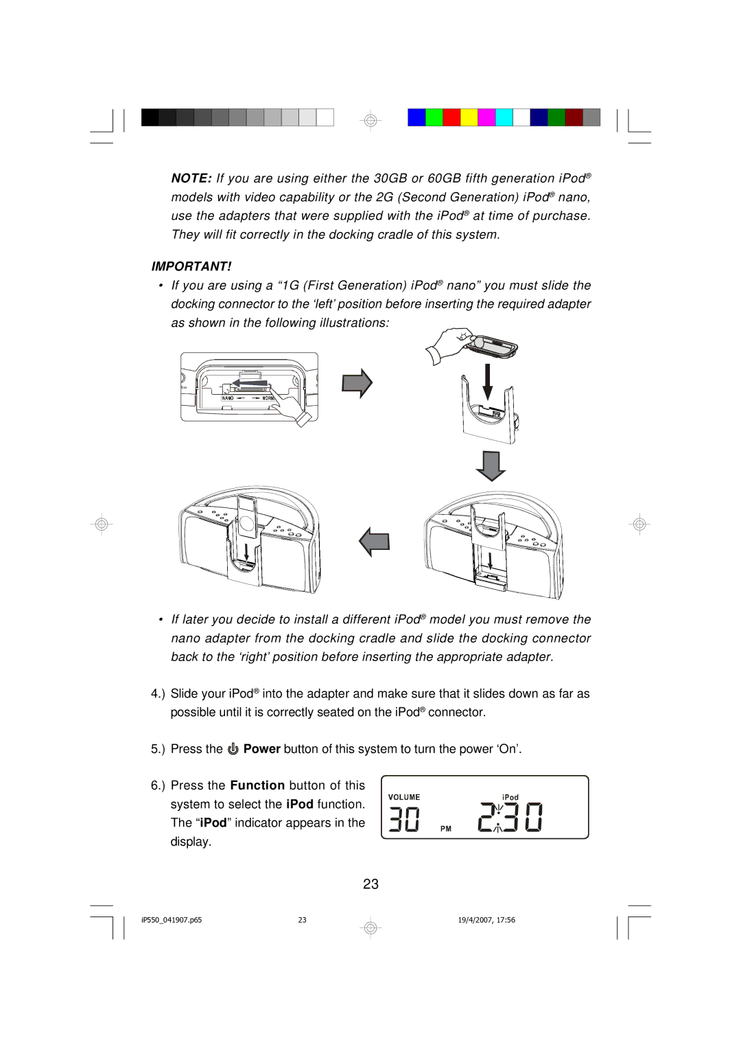 Emerson iP550BK owner manual IP550041907.p65 19/4/2007 