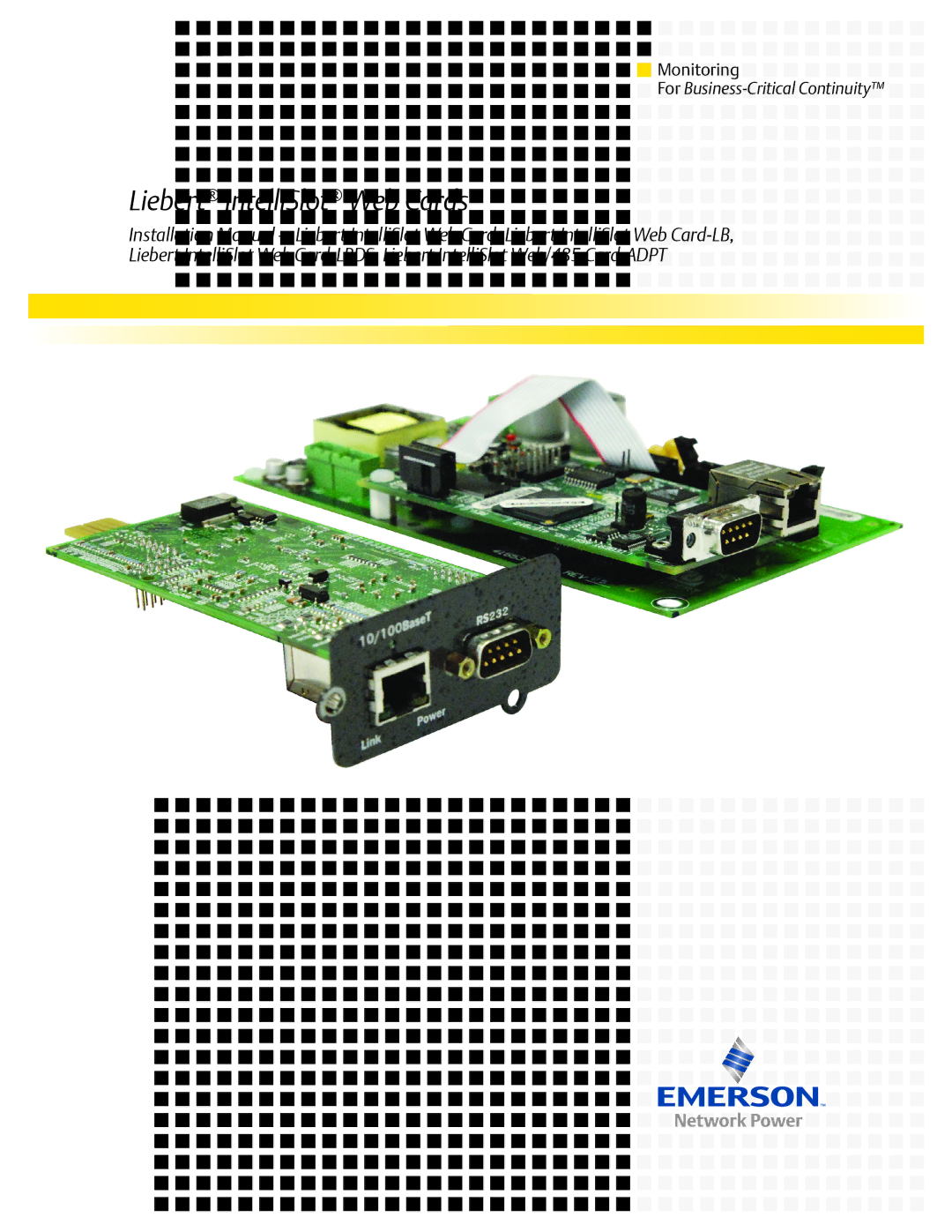 Emerson IS-WEB485ADPT installation manual 