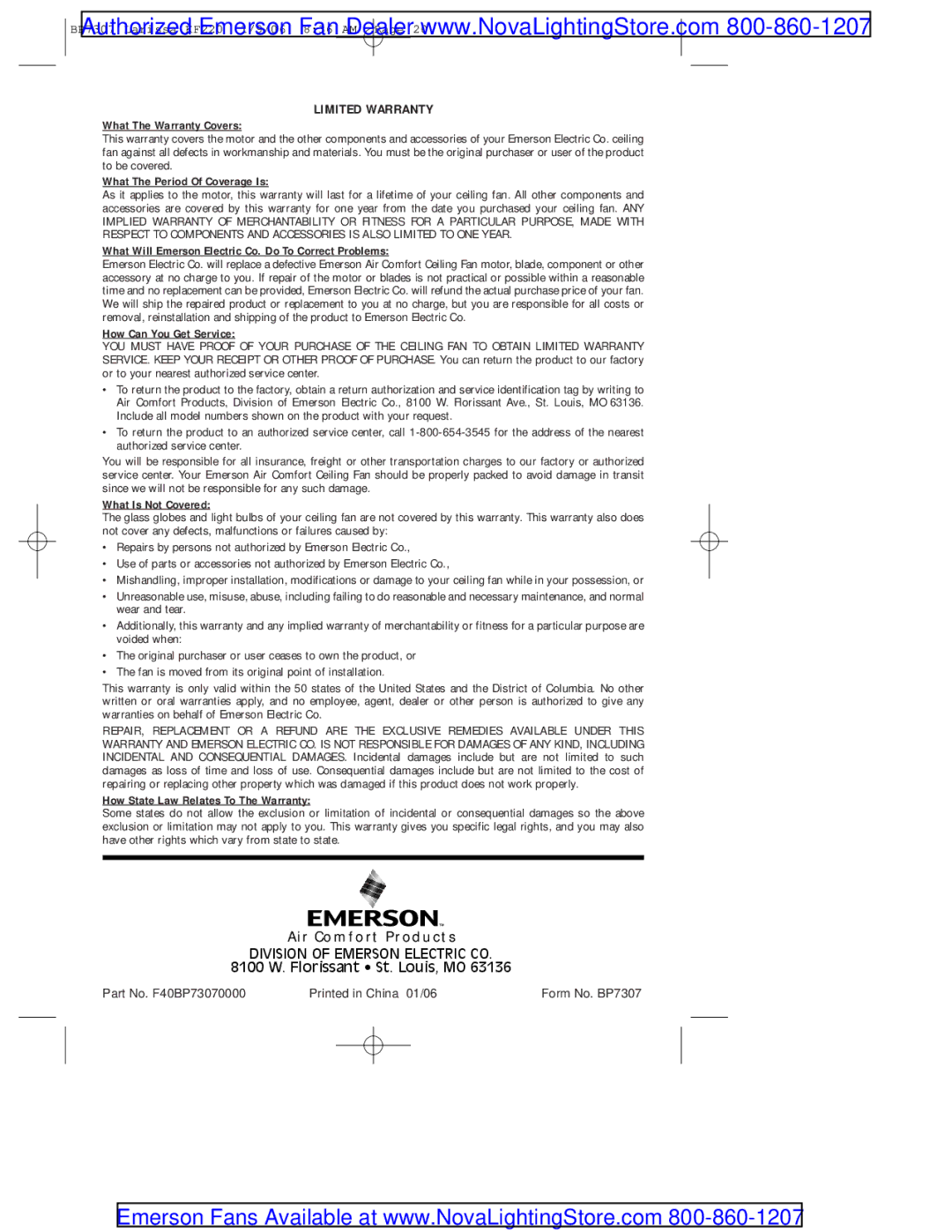 Emerson kf220tzg00 owner manual Limited Warranty, What The Warranty Covers 