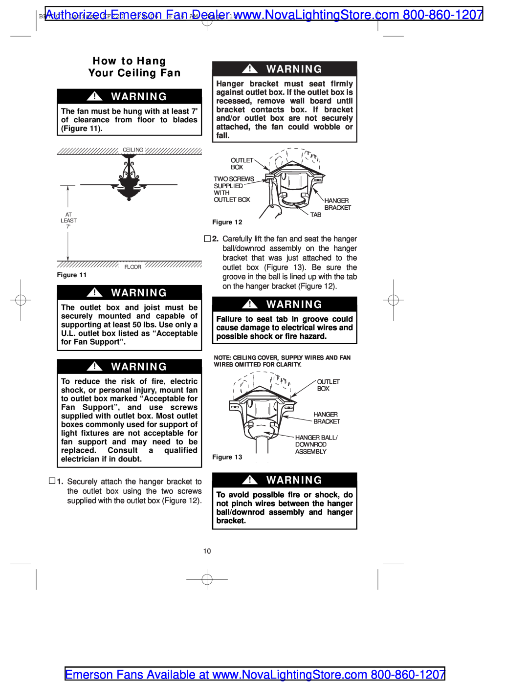 Emerson kf220tzg00 owner manual How to Hang Your Ceiling Fan 