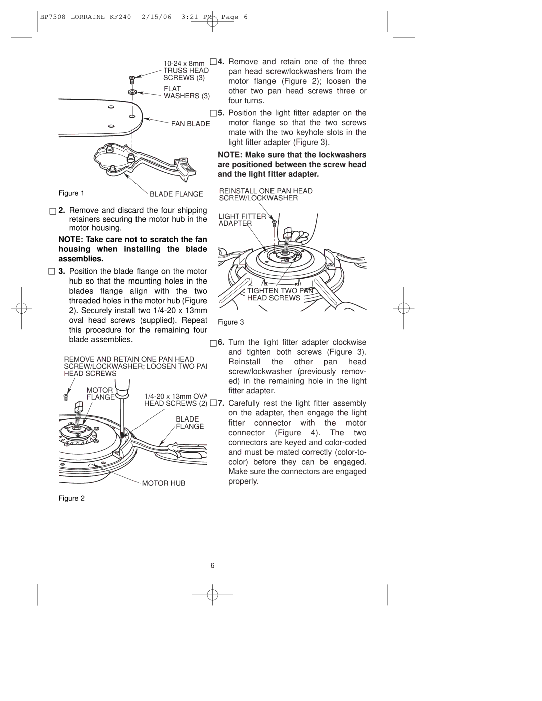 Emerson KF240PRZ00 owner manual FAN Blade 