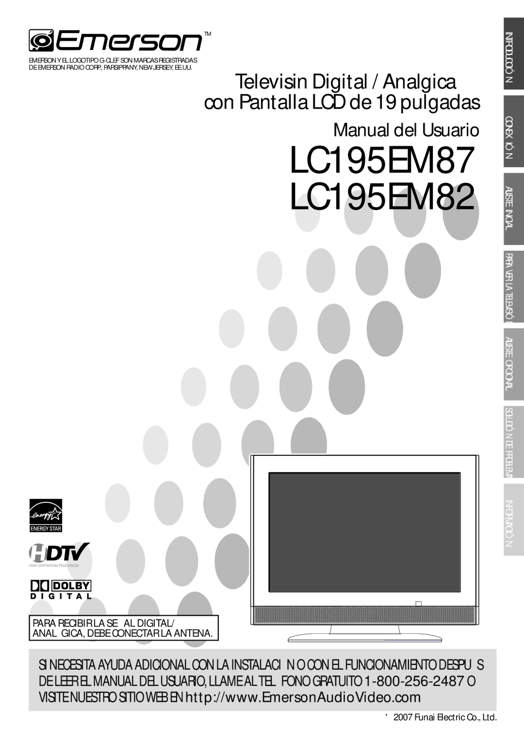 Emerson LC195EM82 owner manual Manual del Usuario 