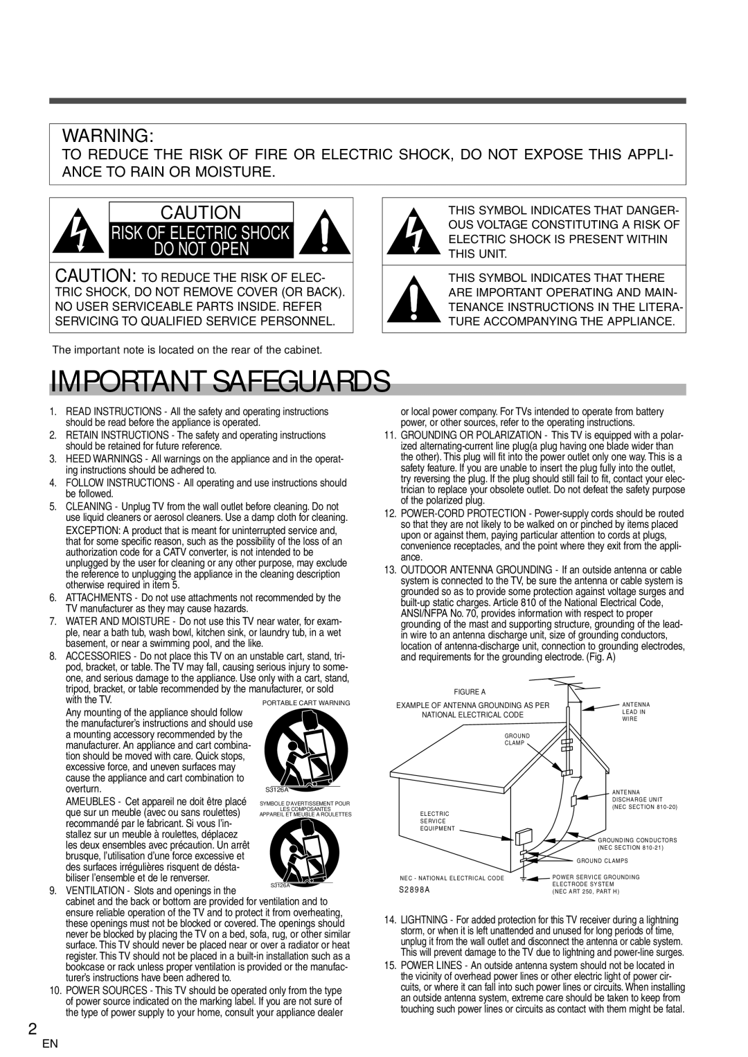 Emerson LC320EM8 owner manual Important Safeguards 