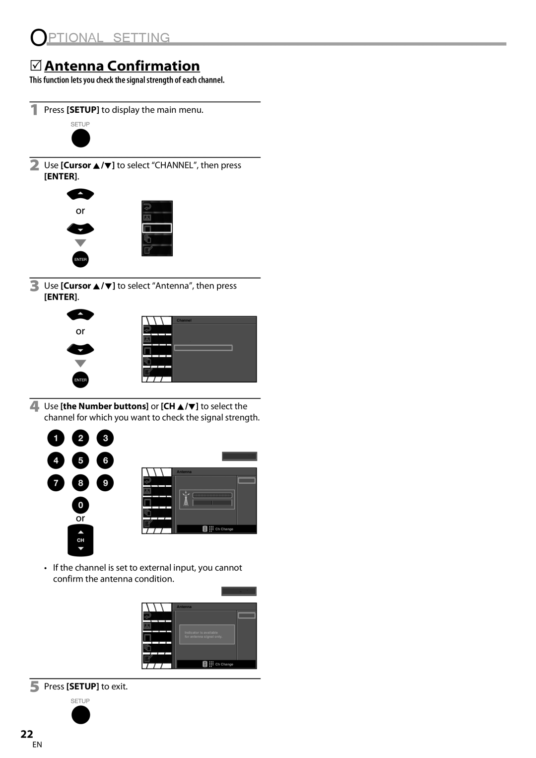 Emerson LC320EM81 owner manual 5Antenna Confirmation 