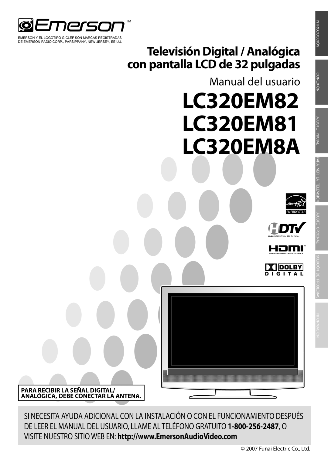 Emerson LC320EM81 owner manual Manual del usuario 