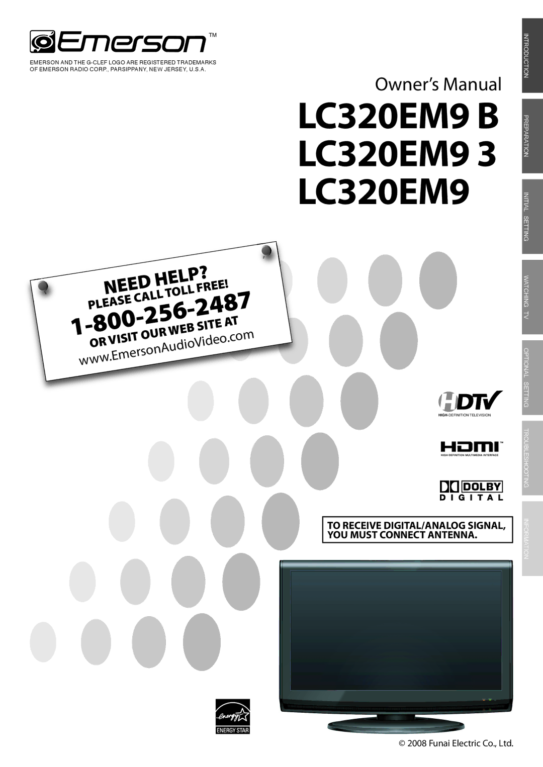 Emerson LC320EM9 B, LC320EM9 3 owner manual 