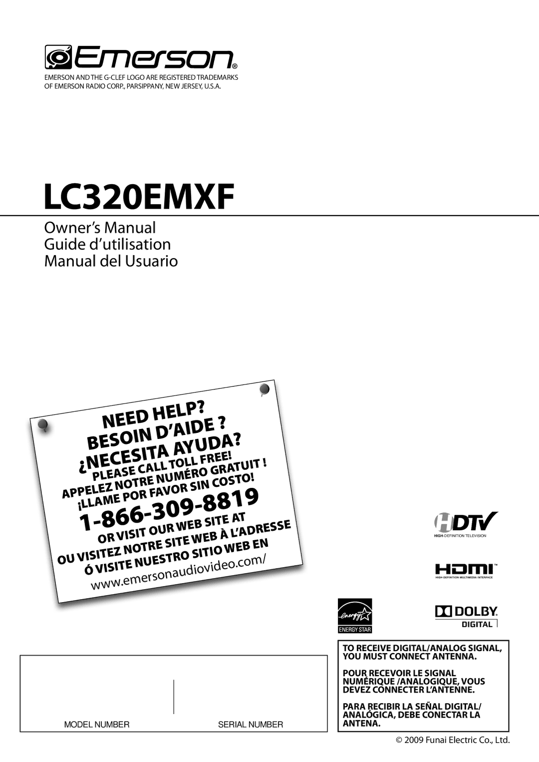 Emerson LC320EMXF owner manual 