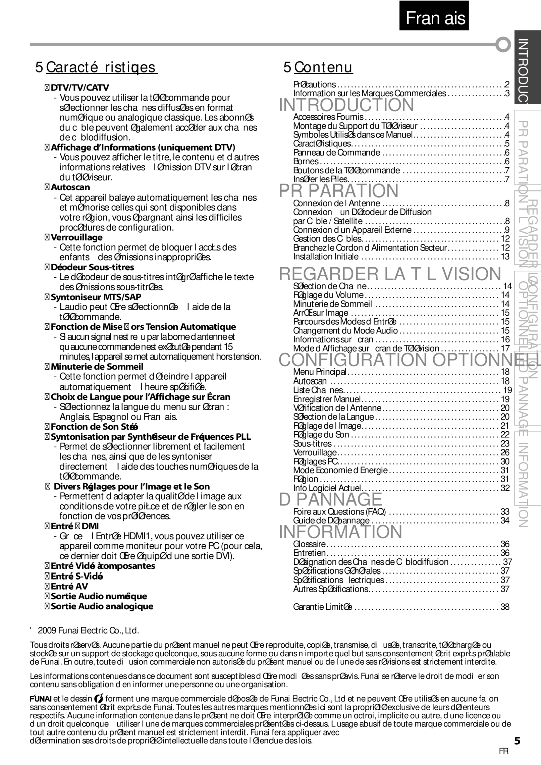 Emerson LC320EMXF owner manual Caractéristiques, Contenu 