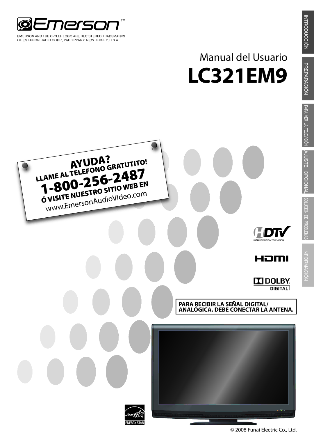 Emerson LC321EM9 owner manual Manual del Usuario 