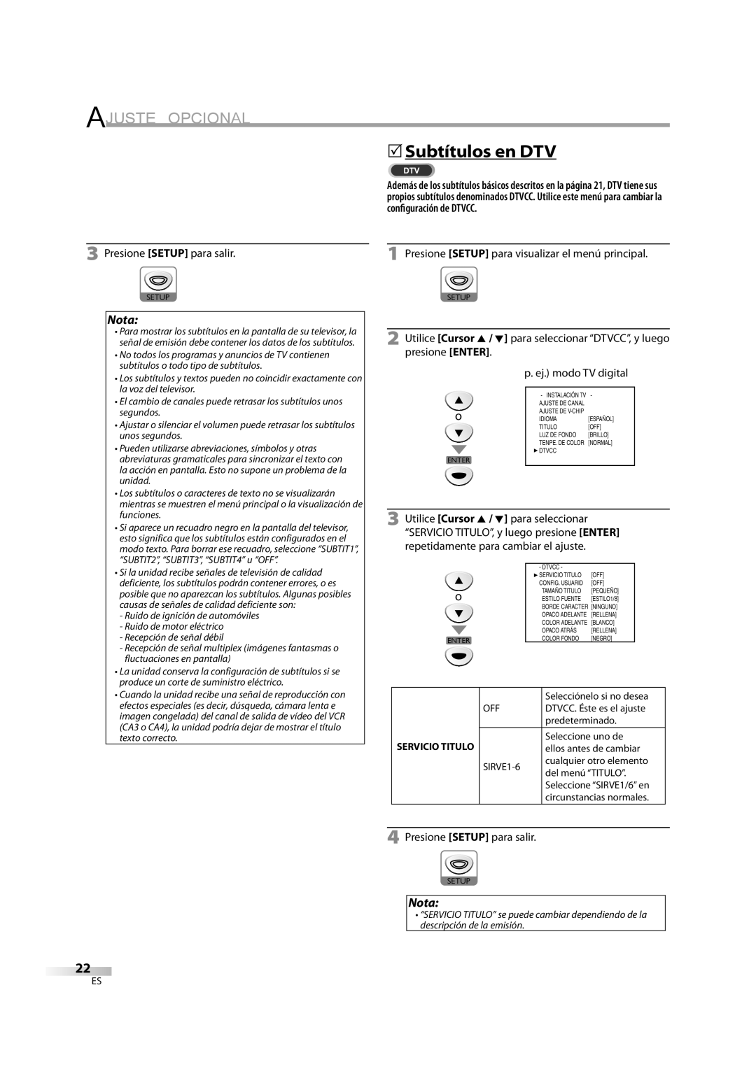 Emerson LD195EM8 2, LD195EM8 7 owner manual 5Subtítulos en DTV 