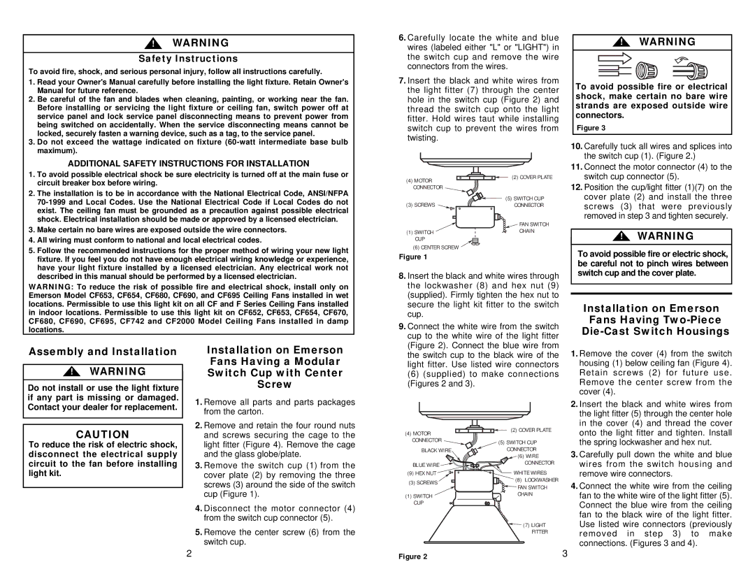 Emerson LK46 owner manual Safety Instructions 