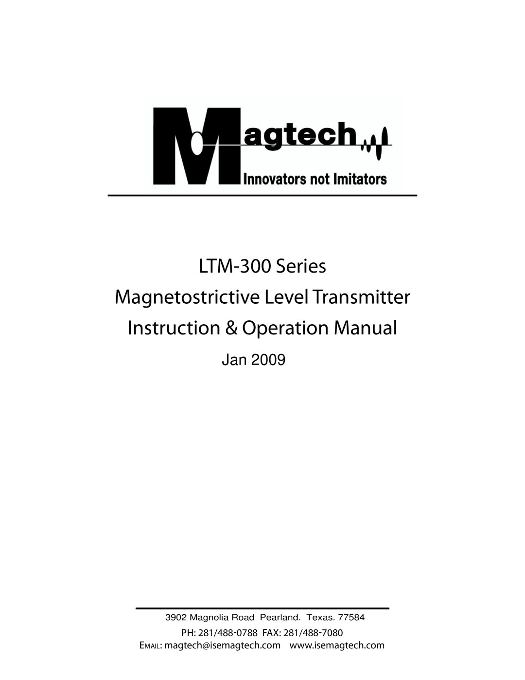 Emerson manual LTM-300 Series Magnetostrictive Level Transmitter 