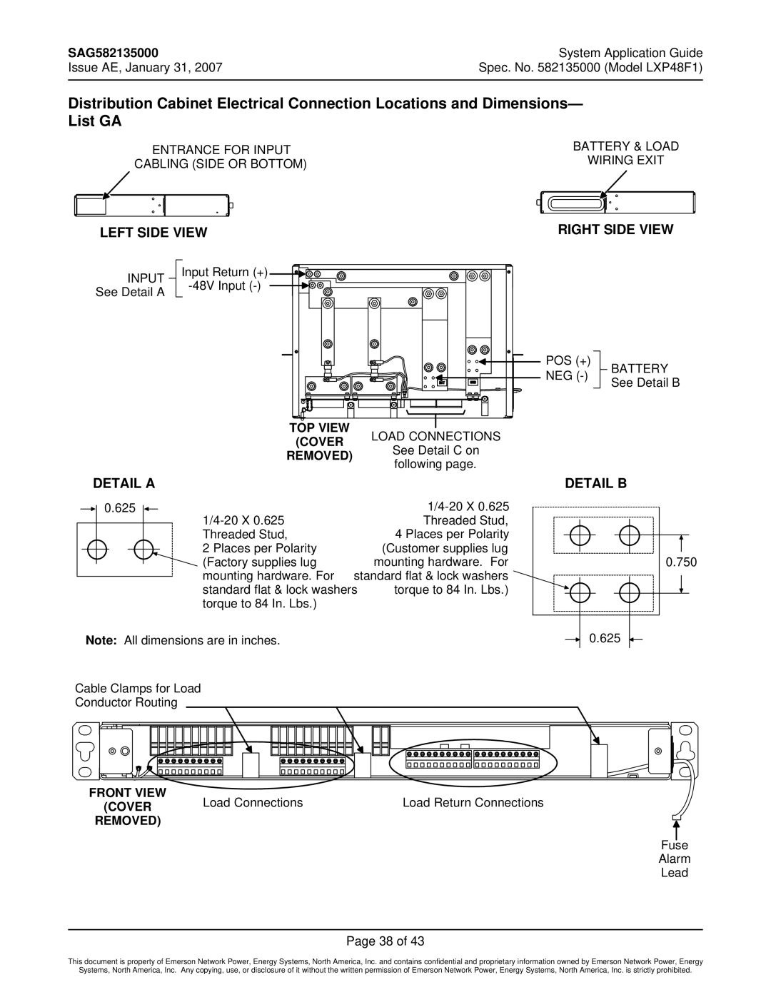 Emerson LXP48F1 manual Cover, Removed, Front View 