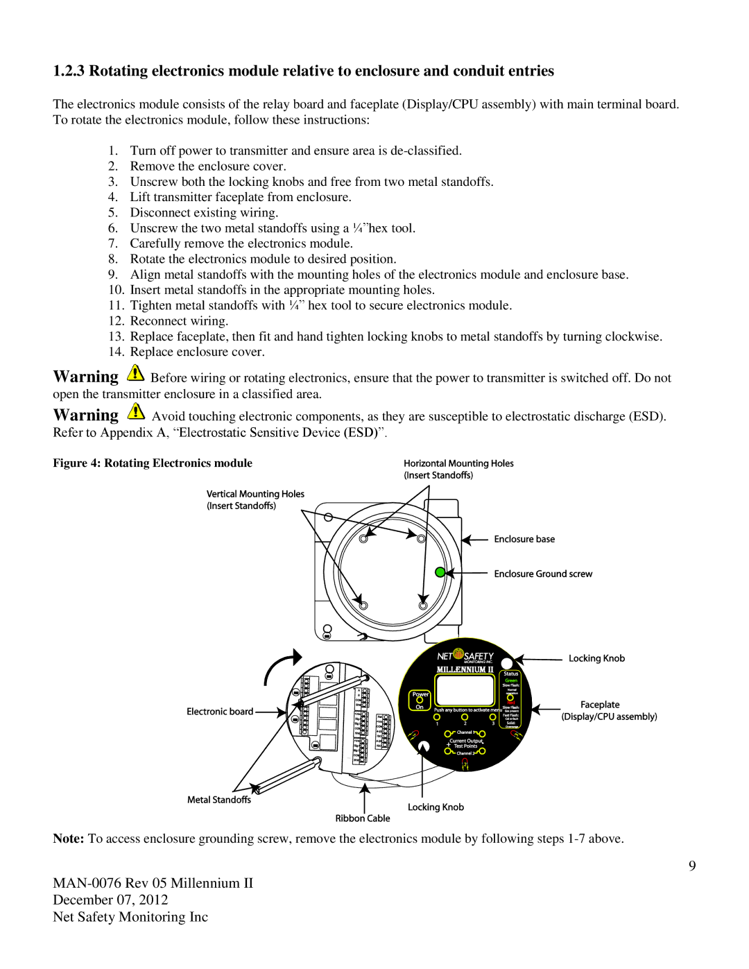 Emerson M21, M22 user manual Rotating Electronics module 