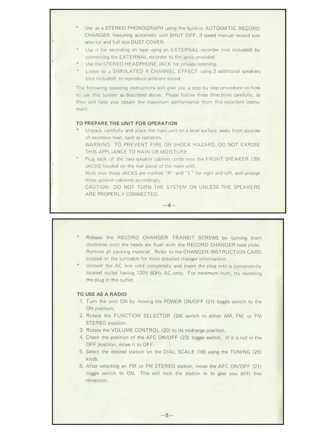 Emerson M2370 manual 