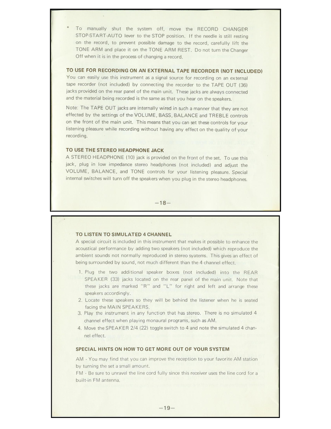 Emerson M2370 manual 