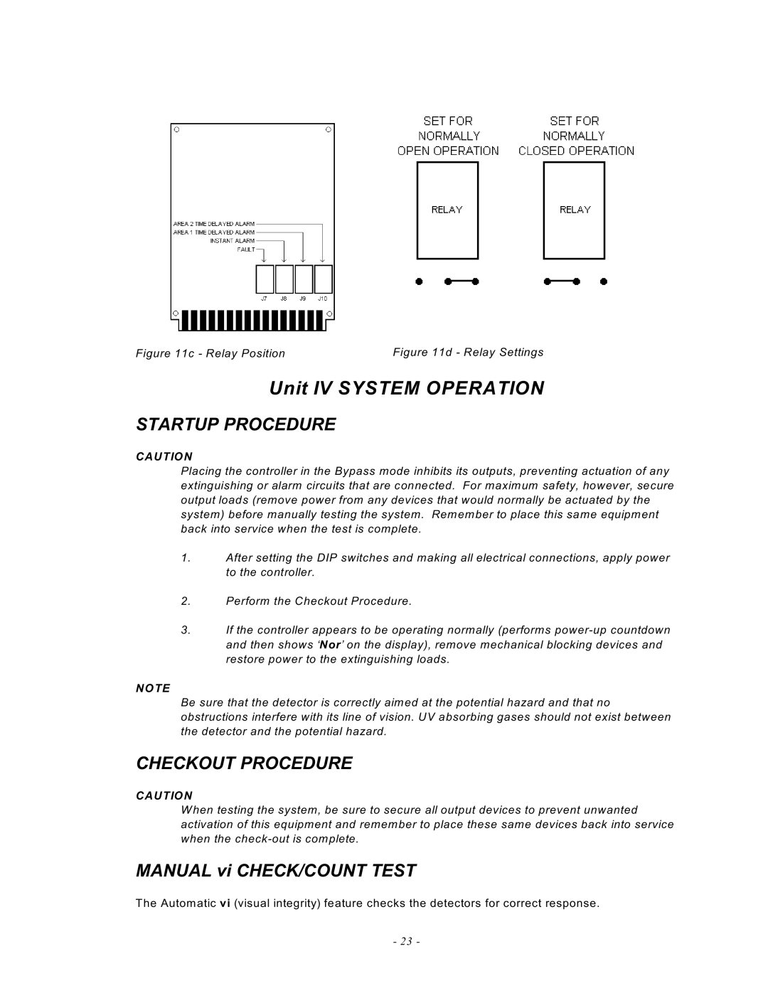 Emerson MAN -0016-00, UVC120 manual Unit IV System Operation, Startup Procedure, Checkout Procedure 