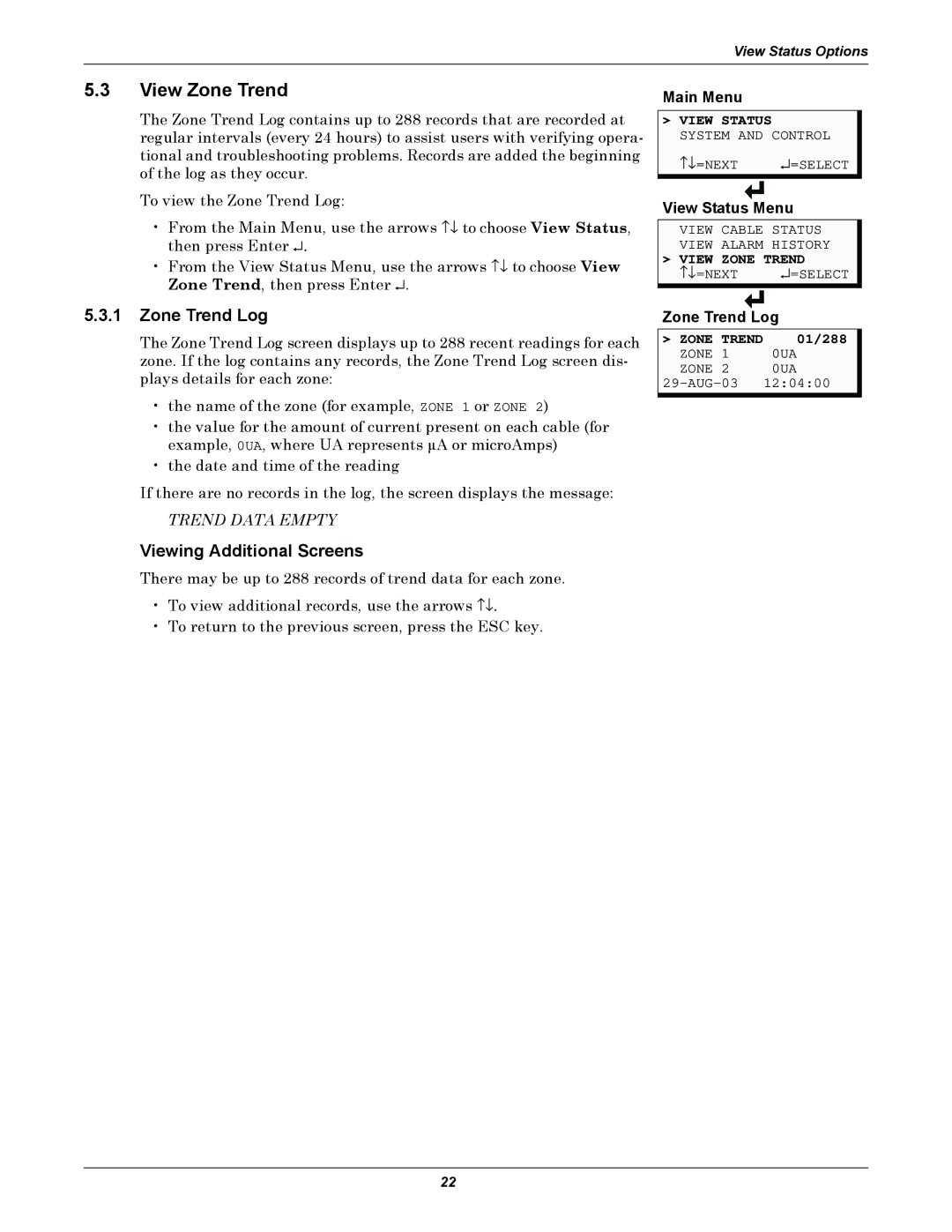 Emerson MC68HC16Z1 user manual View Zone Trend, Zone Trend Log 