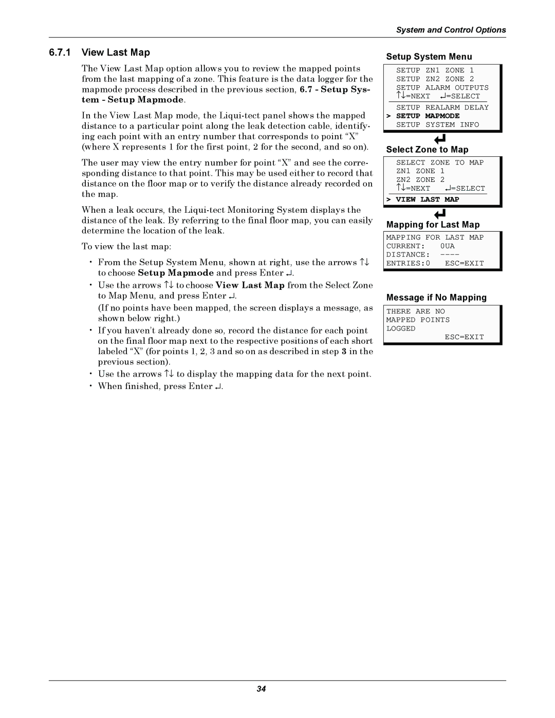 Emerson MC68HC16Z1 user manual View Last Map, Select Zone to Map, Mapping for Last Map, Message if No Mapping 