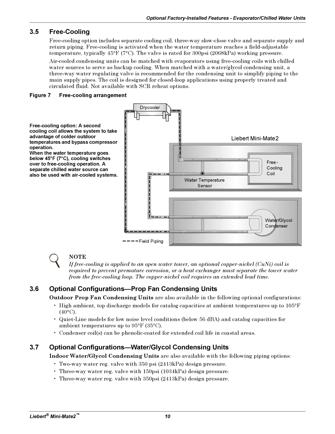 Emerson MINI-MATE2 user manual Free-Cooling, Optional Configurations-Prop Fan Condensing Units 