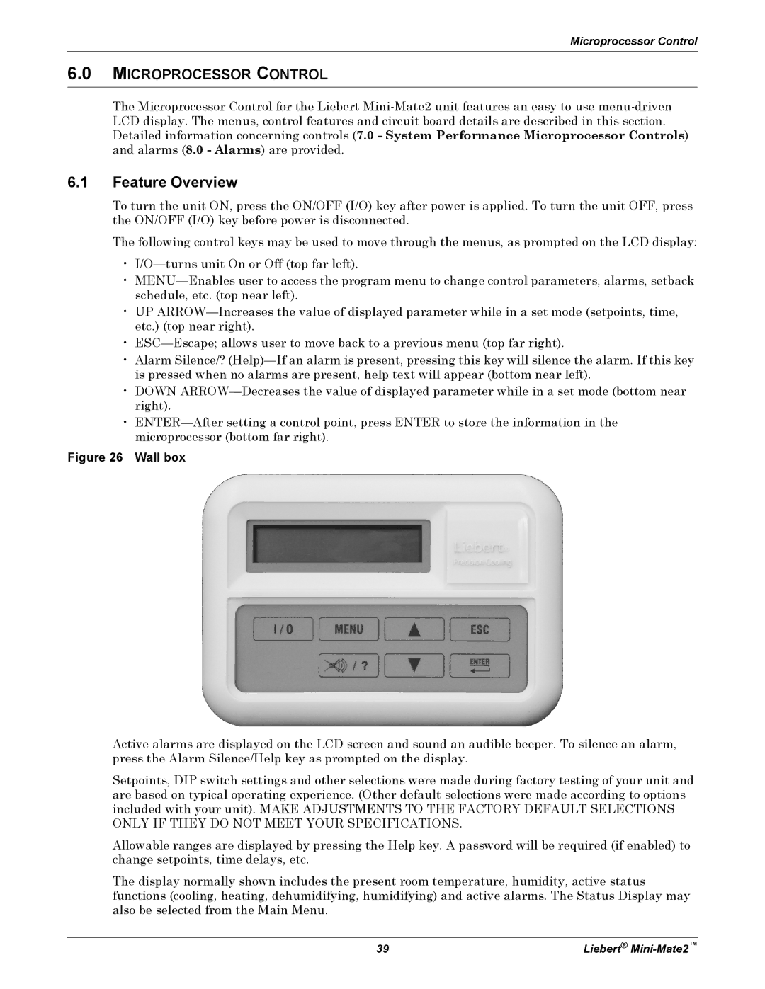 Emerson MINI-MATE2 user manual Feature Overview, Microprocessor Control 