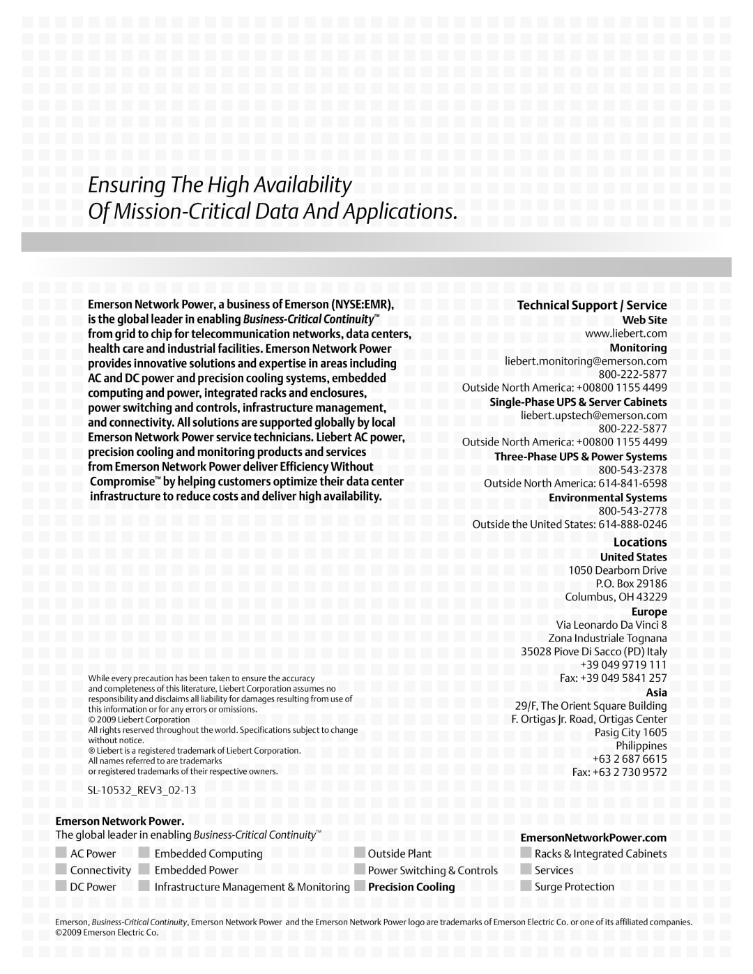 Emerson MINI-MATE2 user manual Ne t, Ppor t Is t, Twor k, Care, Ti n, Tr u, Er t, Ct s, Rs on, Their, Locations 